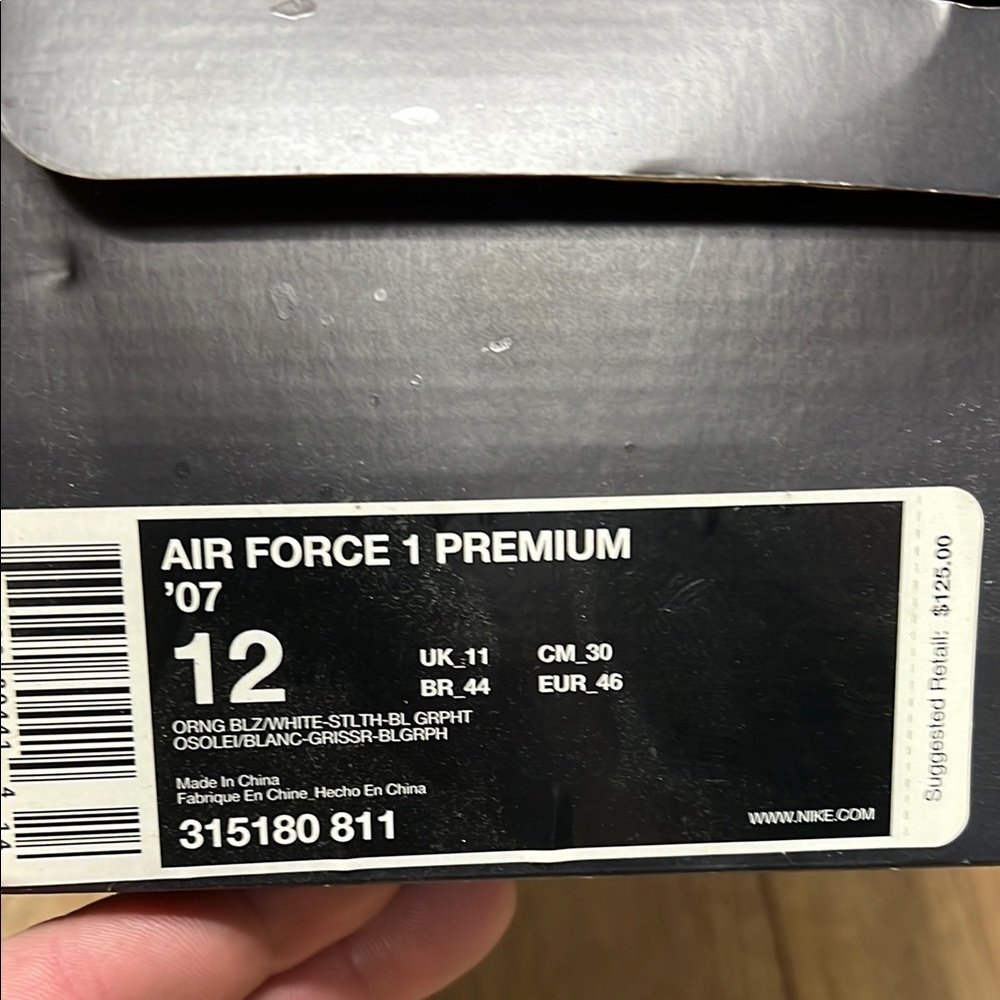 Nike Air Force 1 Premium '07 - Orange, Blue, White